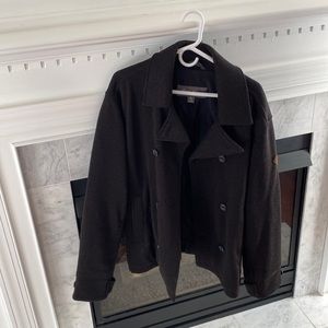 Eddie Bauer Wool Peacoat - XL - Black